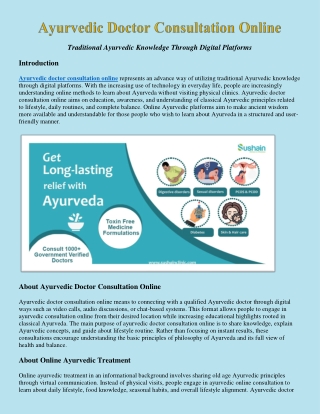 Ayurvedic Doctor Consultation Online-Talk to an certified doctor Today