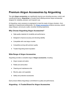 Airgunking Red Dot Sight – High-Performance Airgun Accessoires