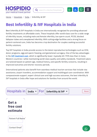 Best Infertility & IVF Hospitals in India Trusted Specialists & Affordable Treatment