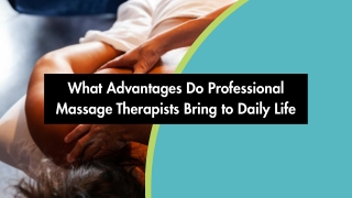 Professional Massage Services for Your Wellness