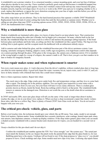 29307 Windshield Replacement: Safety Steps You Can’t Skip