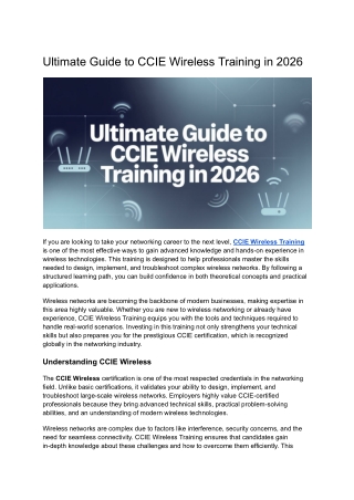 Ultimate Guide to CCIE Wireless Training in 2026