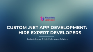 Custom .NET App Development Hire Expert Developers