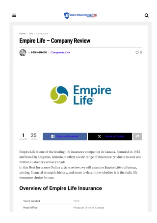 Empire Life – Company Review: Customer Service Excellence