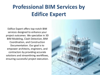 Professional BIM Services by Edifice Expert