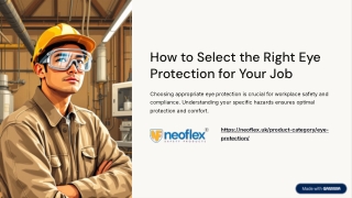 How to Select the Right Eye Protection for Your Job