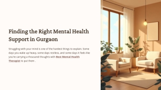 Best Mental Health Therapist for Stress Anxiety Depression Care