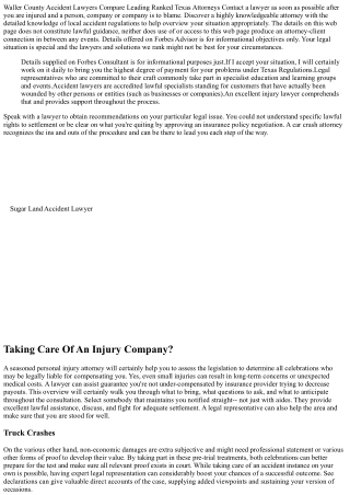 Discover A Leading Injury Attorney In Texas Extremely Lawyers