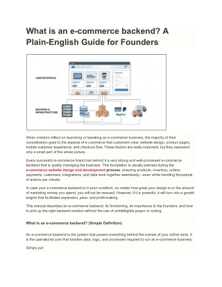What Is an E-commerce Backend? Simple Guide for Founders