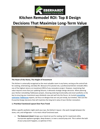 Kitchen Remodel ROI: Top 8 Design Decisions That Maximize Long-Term Value