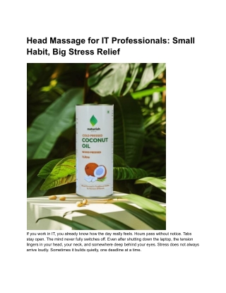Head Massage for IT Professionals_ Small Habit, Big Stress Relief