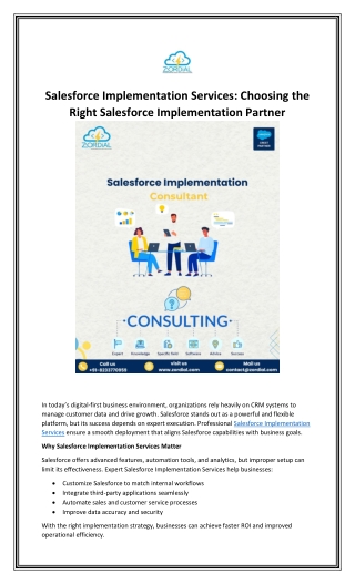 Choosing the Right Salesforce Implementation Partner