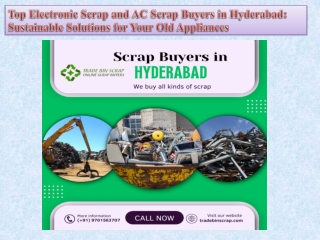 Top Electronic Scrap and AC Scrap Buyers in Hyderabad Sustainable Solutions for Your Old Appliances
