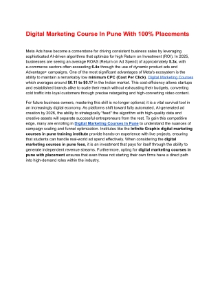 Digital Marketing Course In Pune With 100% Placements