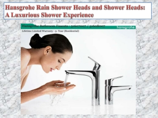 Hansgrohe Rain Shower Heads and Shower Heads A Luxurious Shower Experience
