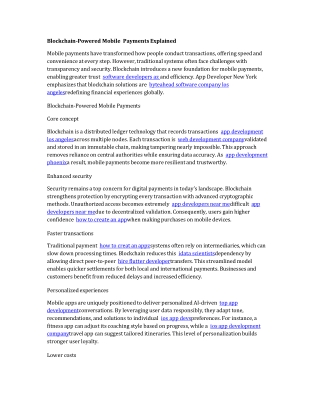 Blockchain-Powered Mobile Payments Explained 1