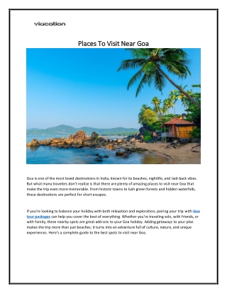Places To Visit Near Goa