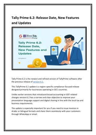 Tally Prime 6.2 Release Date, New Features and Updates - Gseven