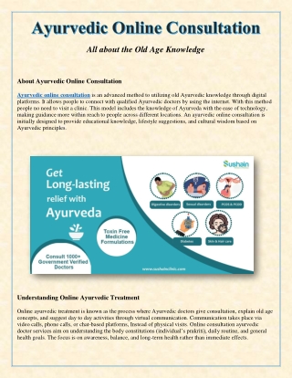 Get Ayurvedic Consultation Online with certified Ayurvedic Doctor for full care