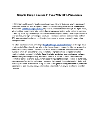 Graphic Design Courses In Pune With 100% Placements