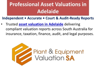 Asset Valuations Adelaide - Independent Asset Valuer SA