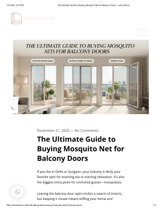 The Ultimate Guide to Buying Mosquito Net for Balcony Doors