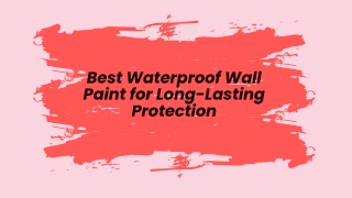 Best Waterproof Wall Paint for Long-Lasting Protection