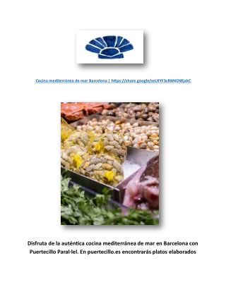 Cocina mediterránea de mar Barcelona | https://share.google/seLXYF3c8WKOWjakC