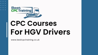 Online CPC Courses for HGV Drivers