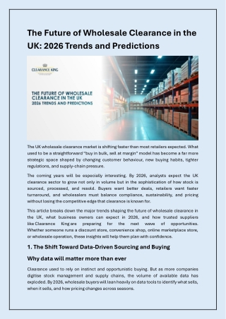 The UK Clearance Market is Being Reshaped. Are You Ready for 2026?