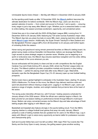 Unmissable Sports Action Ahead — Bet Big with 99exch in December 2025 & January