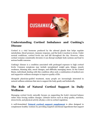 Cush Away supplement