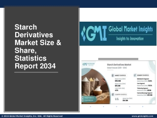 Starch Derivatives Market Size & Share, Statistics Report 2034