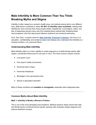 Male Infertility Is More Common Than You Think_ Breaking Myths and Stigma