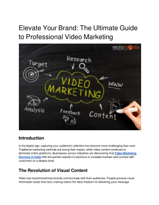 Elevate Your Brand_ The Ultimate Guide to Professional Video Marketing