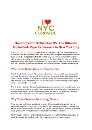 Boutiq Switch 3 Chamber V5_ The Ultimate Triple-Tank Vape Experience in New York City