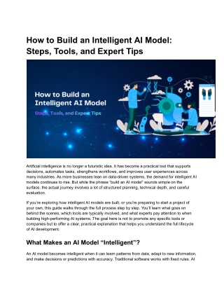 Step by Step Guide to Creating Intelligent AI Models