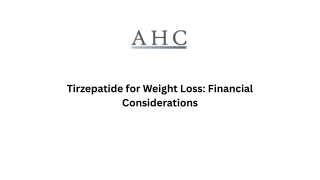 Tirzepatide for Weight Loss: Financial Considerations