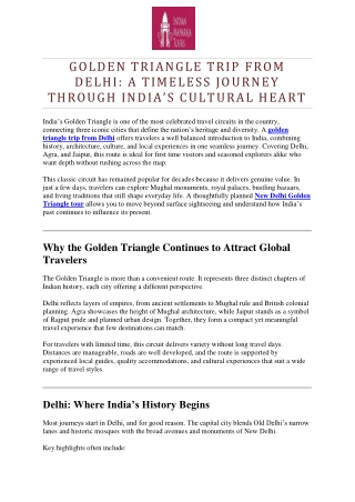 Golden Triangle Trip from Delhi