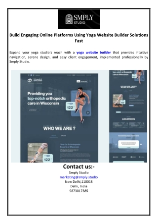 Build Engaging Online Platforms Using Yoga Website Builder Solutions Fast