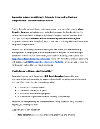 Supported Independent Living in Adelaide_ Empowering Choice & Independence _ Vision Disability Services