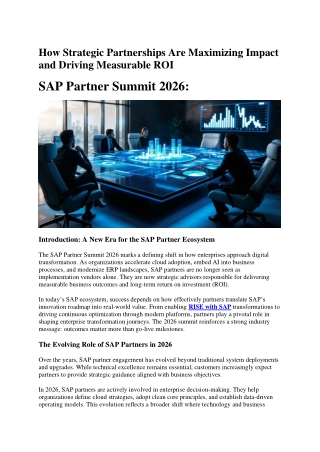 How Strategic Partnerships Are Maximizing Impact and Driving Measurable ROI