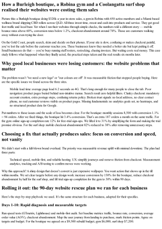 How three Gold Coast shops stopped losing customers to their own websites