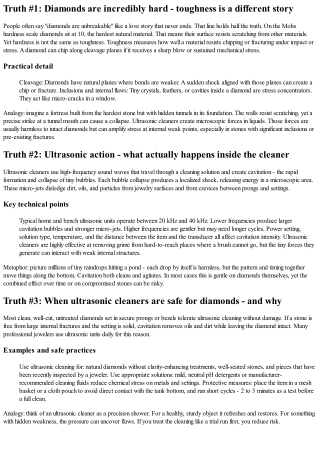 Are Ultrasonic Cleaners Safe for Diamonds? 6 Essential Truths Every Jewelry Love