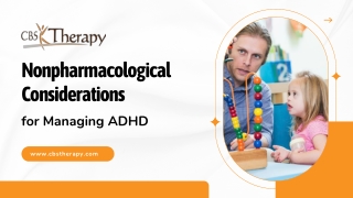 Nonpharmacological Considerations for Managing ADHD | CBS Therapy