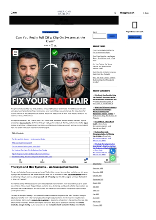 Can You Really Pull Off a Clip On System at the Gym ?