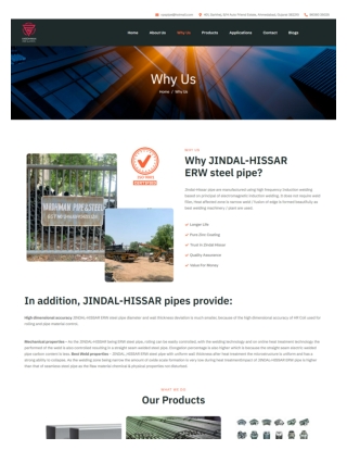 Why JINDAL-HISSAR ERW steel pipe