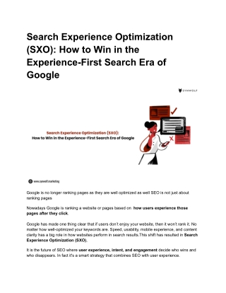 Search Experience Optimization (SXO)_ How to Win in the Experience-First Search Era of Google