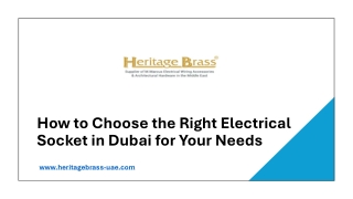 How to choose the right electrical socket in Dubai