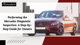 Performing the Mercedes Diagnostic Inspection A Step-by-Step Guide for Owners